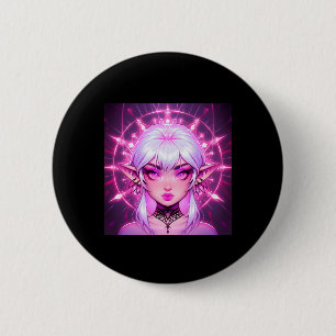 Badge Rond 5 Cm Sticker pour fille Elf Anime Imaginaire magique