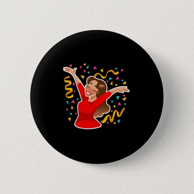 Badge Rond 5 Cm Sticker pour l'autonomisation des filles (Devant)