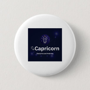 Badge Rond 5 Cm Sticker pour signes zodiac Capricorn