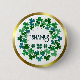 Badge Rond 5 Cm Sticker rond shamrock circulaire texte personnalis