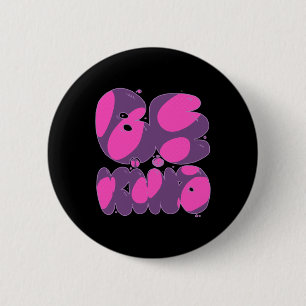 Badge Rond 5 Cm Sticker Rose Et Violet