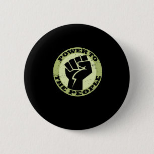 Badge Rond 5 Cm Sticker Vintage Du Pouvoir Au Peuple