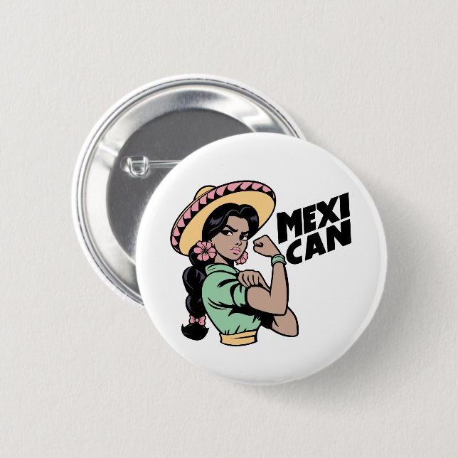 Badge Rond 5 Cm Stickers MexiCAN (Devant & derrière)