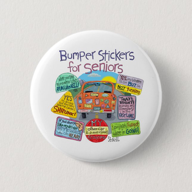 Badge Rond 5 Cm Stickers vieux Geezer vieux, cartes et cadeaux. (Devant)
