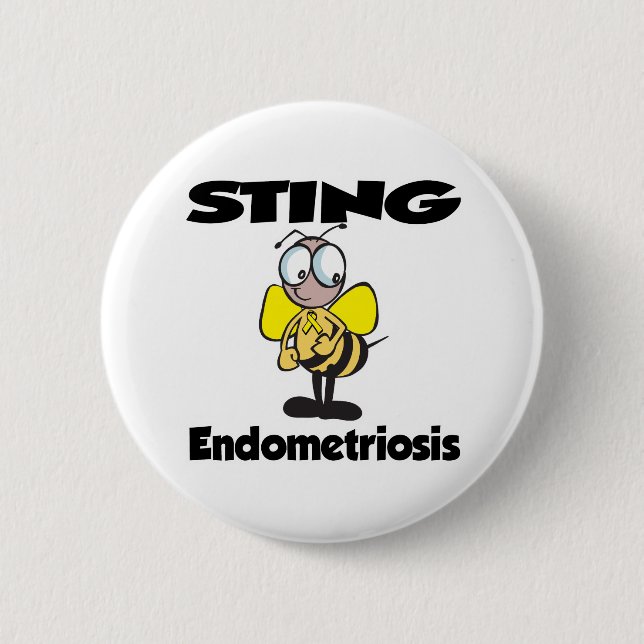 Badge Rond 5 Cm STING Endométriose (Devant)