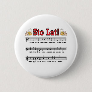 Badge Rond 5 Cm Sto Lat ! Chanson Avec Beer Mugs