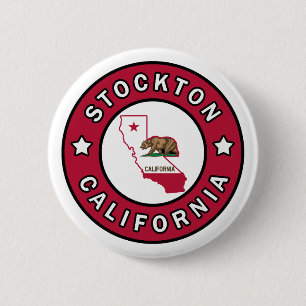 Badge Rond 5 Cm Stockton, Californie