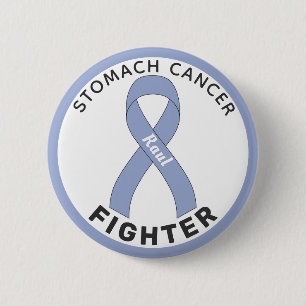 Badge Rond 5 Cm Stomach Cancer Fighter Ribbon White Button
