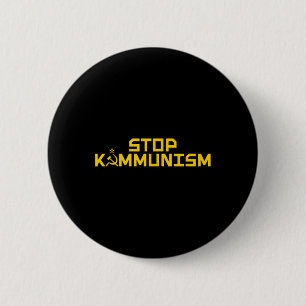 Badge Rond 5 Cm Stop Commie-la Harris Kamala Communisme Trump Supp