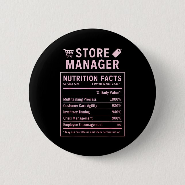 Badge Rond 5 Cm Store Manager  (Devant)