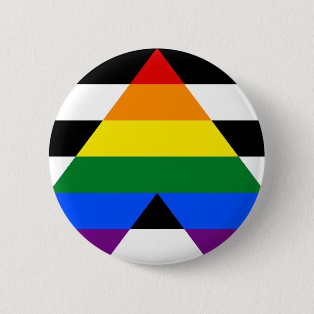 Badge Rond 5 Cm Straight Ally Pride (Devant)