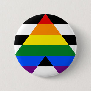 Badge Rond 5 Cm Straight Ally Pride