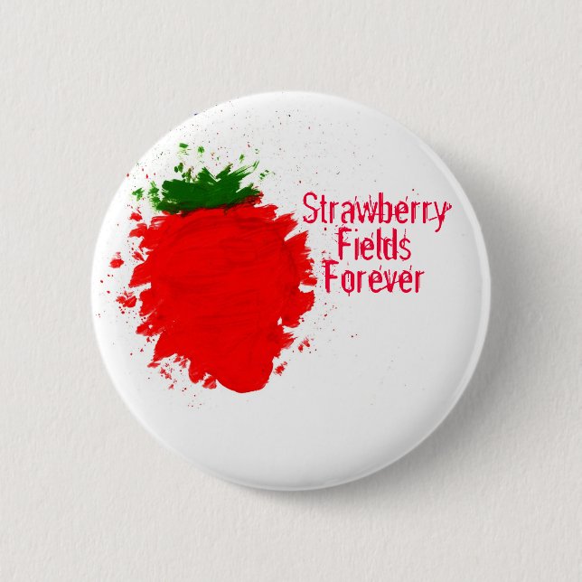 Badge Rond 5 Cm Strawberry Fields (Devant)