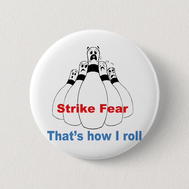 Badge Rond 5 Cm Strike Fear (Devant)