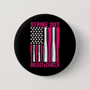 Badge Rond 5 Cm Striout Breast Cancer Sensibilisation Softball Us 