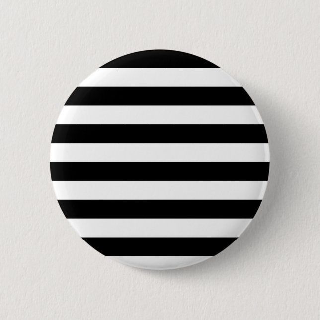 BADGE ROND 5 CM STRIPES NOIRES ET BLANCS CLASSIQUES (Devant)