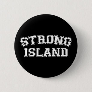 Badge Rond 5 Cm Strong Island, NYC, États-Unis