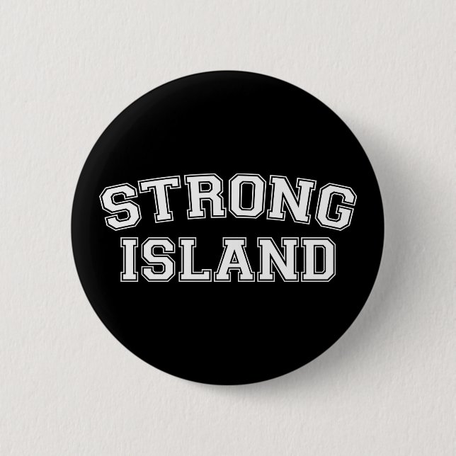 Badge Rond 5 Cm Strong Island, NYC, États-Unis (Devant)