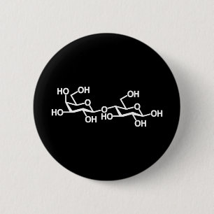 Badge Rond 5 Cm Structure du lait lactose