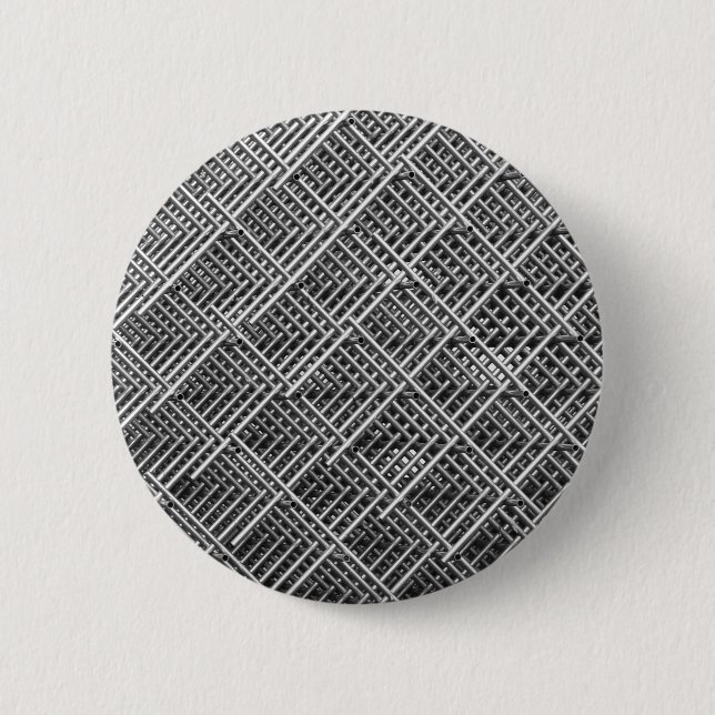 Badge Rond 5 Cm Structure métallique complexe (Devant)