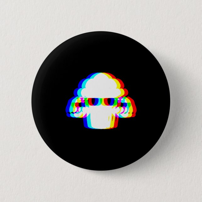 Badge Rond 5 Cm Stud Muffin Funny Muffin Varwave Edm Cyber Glitch  (Devant)