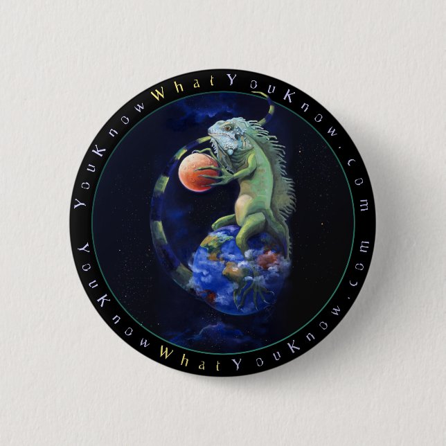 Badge Rond 5 Cm Stupéfaction de l'iguane (Devant)