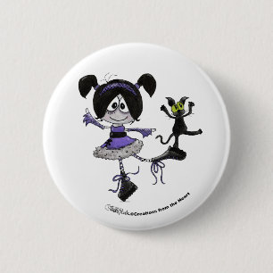 Badge Rond 5 Cm Style Ballerina Goth