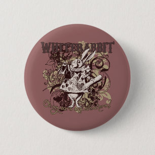 Badge Rond 5 Cm Style blanc de Carnivale de lapin
