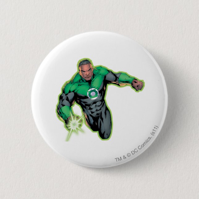 Badge Rond 5 Cm Style comique - lanterne verte (Devant)