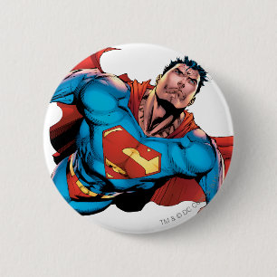 Badge Rond 5 Cm Style de bande dessinée Superman