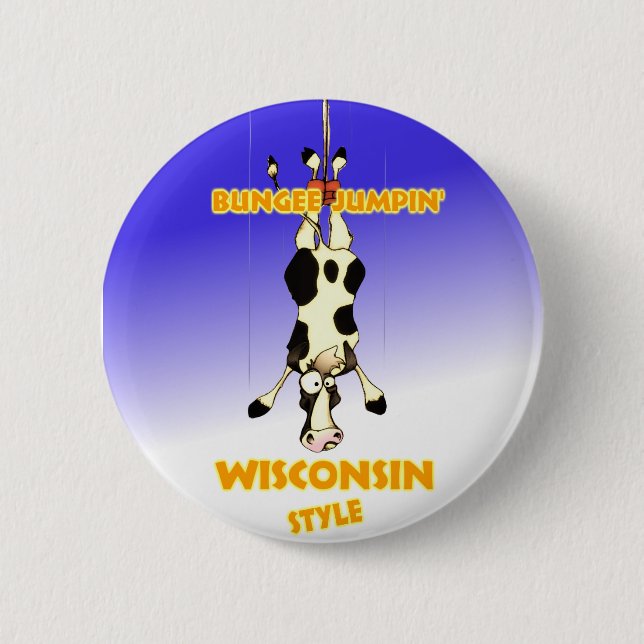 Badge Rond 5 Cm Style de Jumpin le Wisconsin de Bungee (Devant)