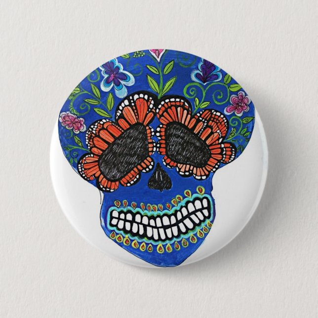 Badge Rond 5 Cm Style de Mexicain de Halloween (Devant)