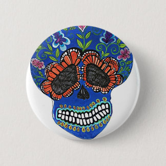 Badge Rond 5 Cm Style de Mexicain de Halloween