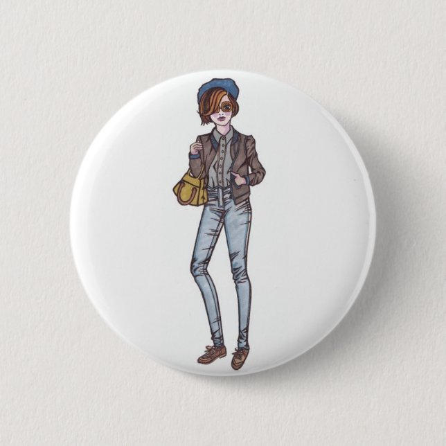 Badge Rond 5 Cm style de rue (Devant)