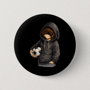 Badge Rond 5 Cm Style de sweat-shirt Rock On Soccer Footll