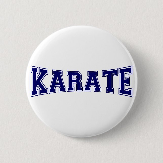 Badge Rond 5 Cm Style d'université de karaté (Devant)