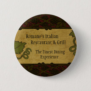 Badge Rond 5 Cm Style italien - le restaurant/magasin ajoutent le