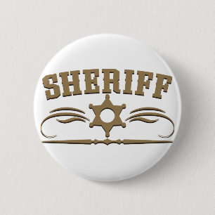 Badge Rond 5 Cm Style occidental de shérif