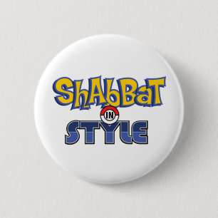 Badge Rond 5 Cm Style Shabbat