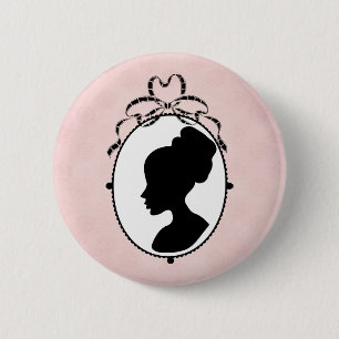 Badge Rond 5 Cm Style victorien 60s Caméo