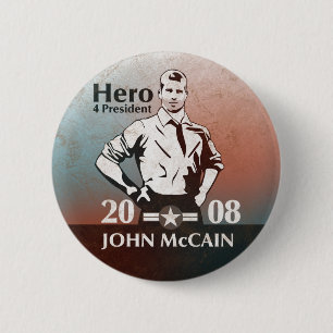 Badge Rond 5 Cm Style vintage de McCain, héros