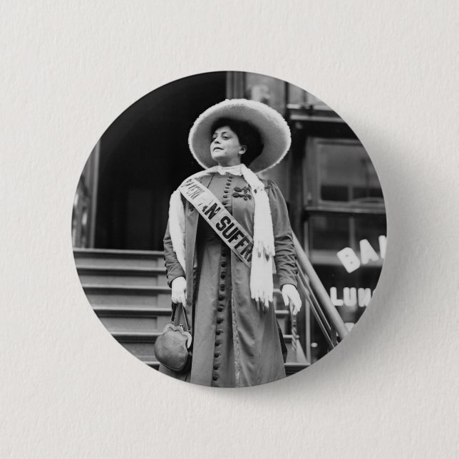 Badge Rond 5 Cm Stylin Suffragette, 1908 (Devant)