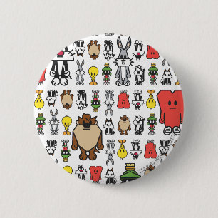 Badge Rond 5 Cm Styliser TWEETY™ et ses amis