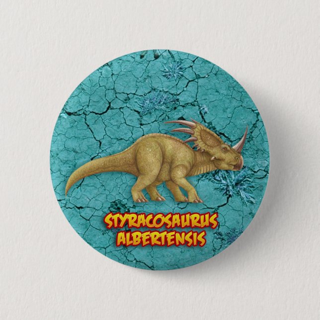Badge Rond 5 Cm Styracosaurus (Devant)