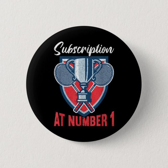 Badge Rond 5 Cm Subscription At Number 1 Funny Badminton  (Devant)