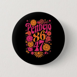 Badge Rond 5 Cm Subtle Super Pendejo Floral Anti-trump 8647 Prote