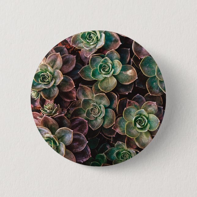 Badge Rond 5 Cm Succulent (Devant)