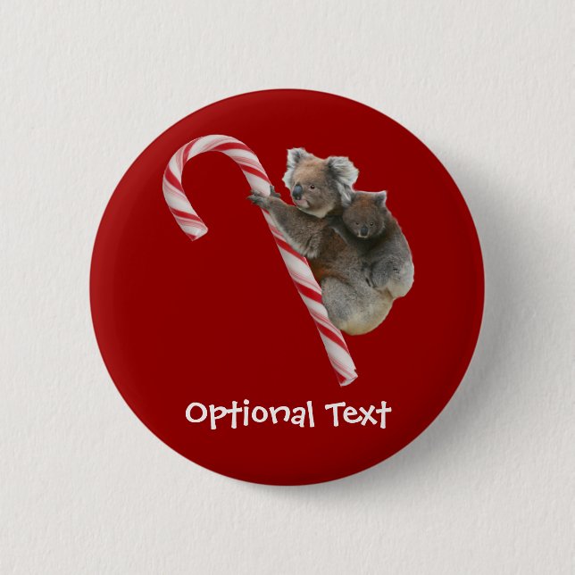 Badge Rond 5 Cm Sucre de canne Australian Koala Bears (Devant)
