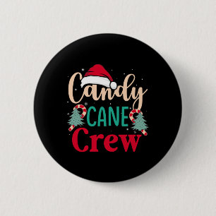 Badge Rond 5 Cm Sucre de canne Crew Fun Noël bonbon Lover Noël Wom