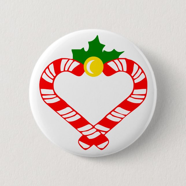 Badge Rond 5 Cm Sucre de canne de Noël (Devant)